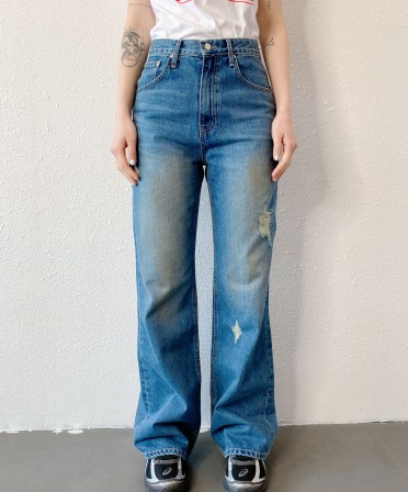 Washed Flares Jeans #250421